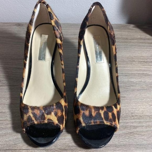 INC International Concepts Shoes - INC Leopard Print Pony Hair Wedge Heels